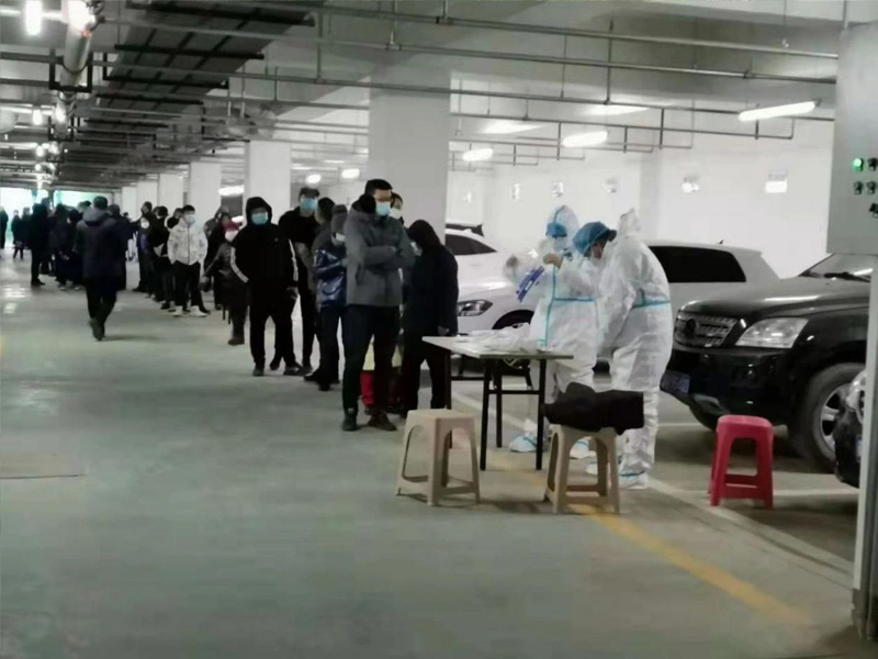 齐心协力 共同抗疫丨一非物业挺身坚守 福美公馆完成全社区居民核酸检测工作